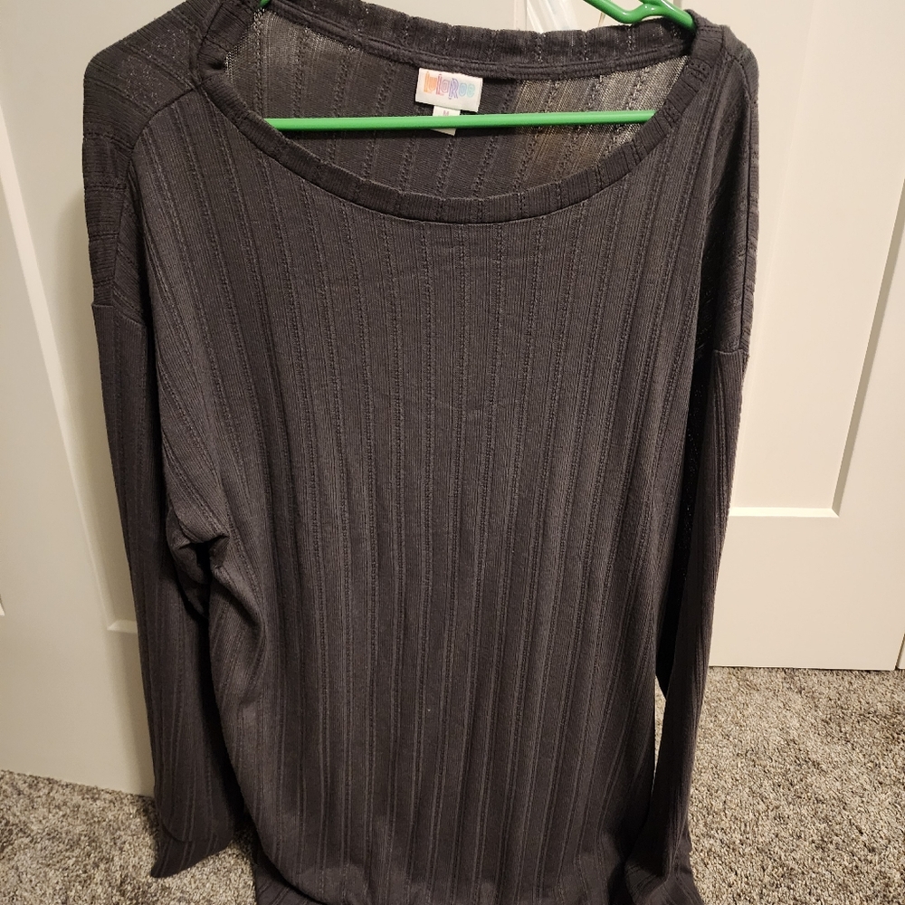 Lularoe grey long sleeve dress shirt